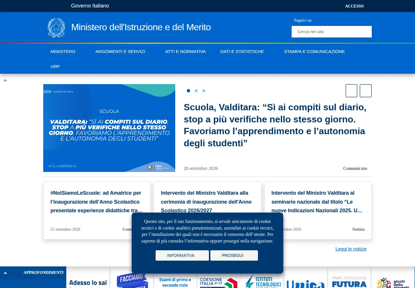 Screenshot of istruzione.it
