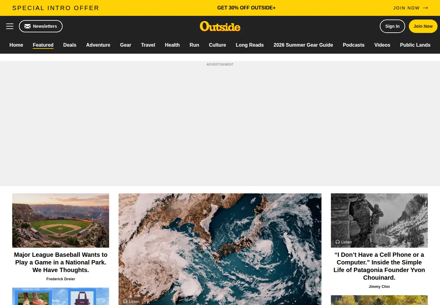 Screenshot of outsideonline.com