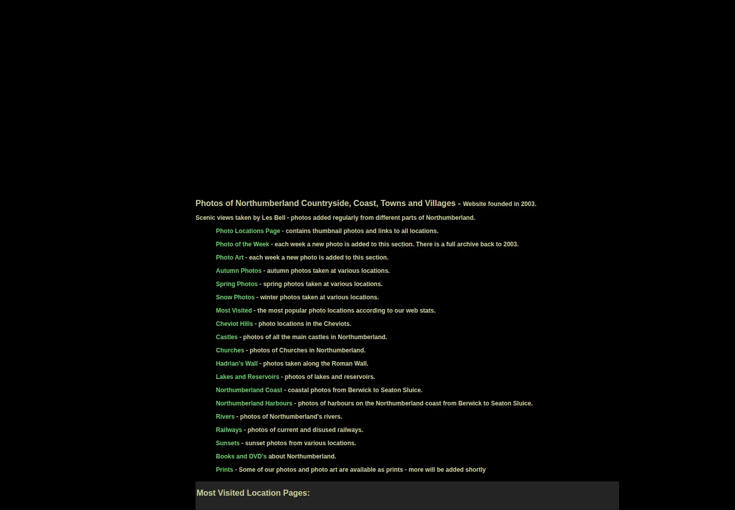 Screenshot of northumberland-cam.com