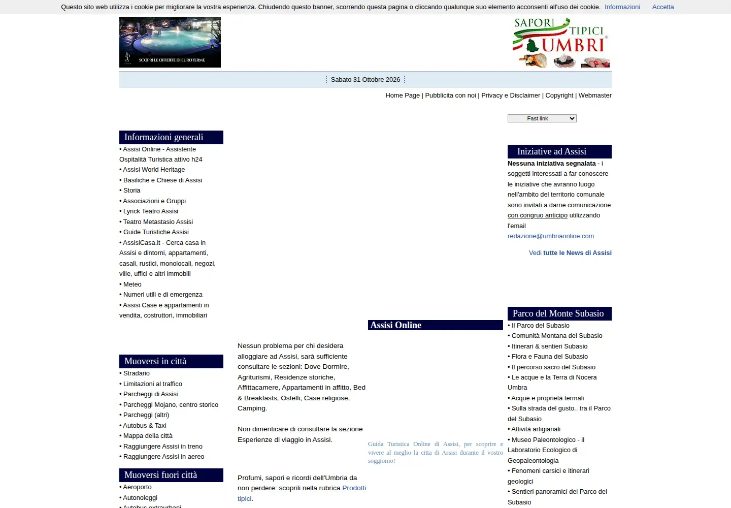 Captured homepage of assisionline.it in the current scan