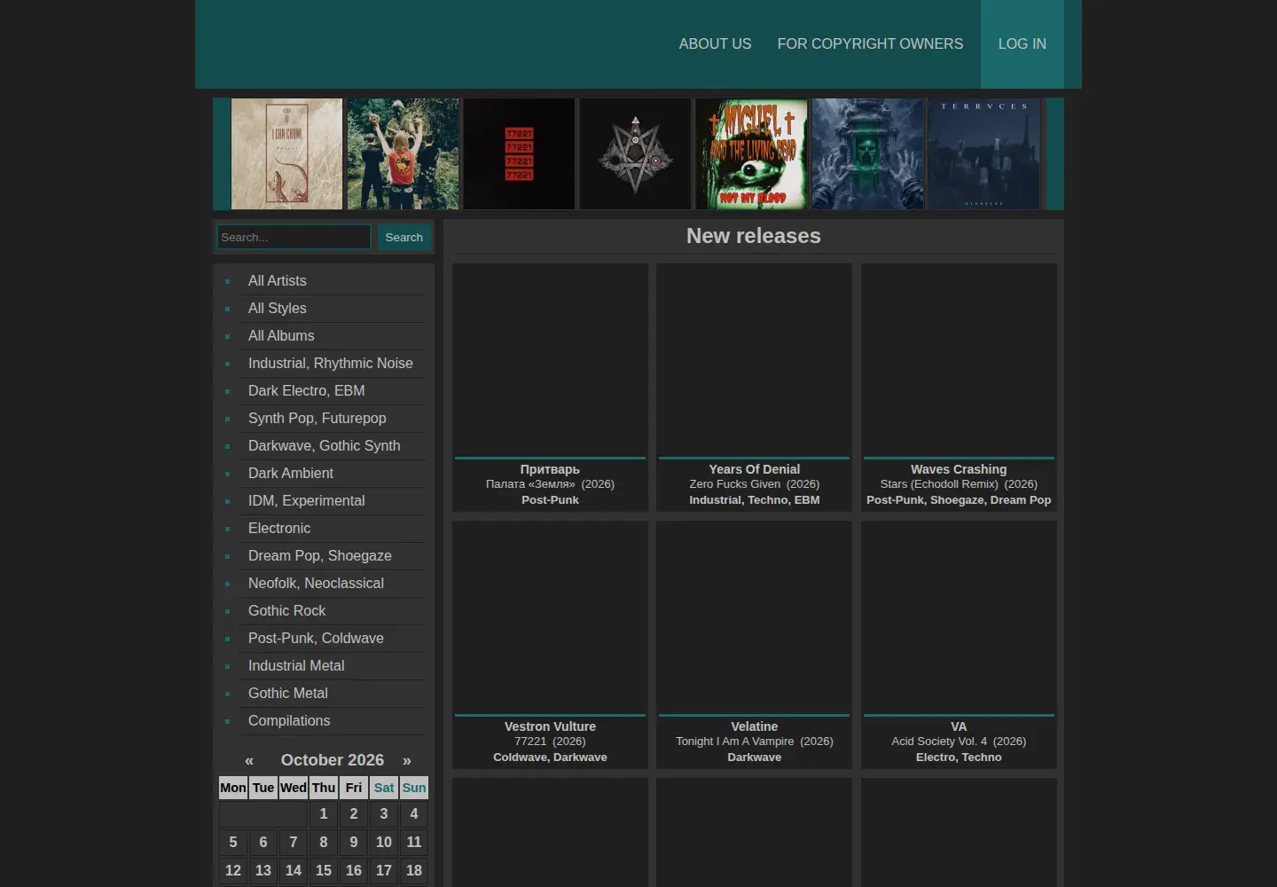 Screenshot of darkscene.org