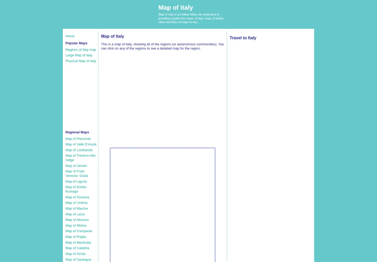 Screenshot of big-italy-map.co.uk