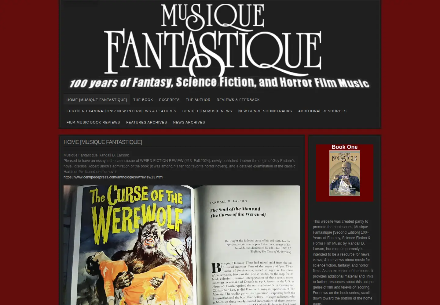 Captured homepage of musiquefantastique.com in the current scan