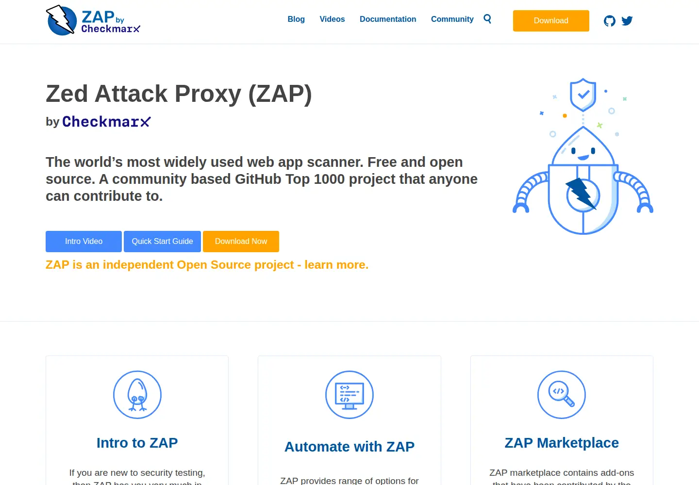 Screenshot of zaproxy.org