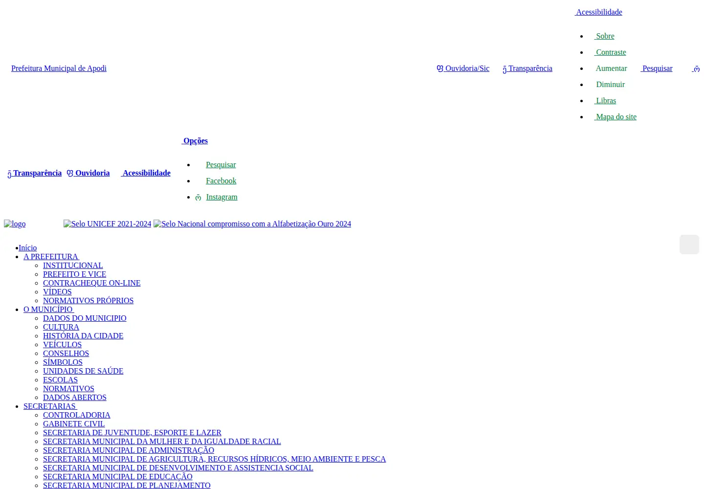 Screenshot of apodi.rn.gov.br