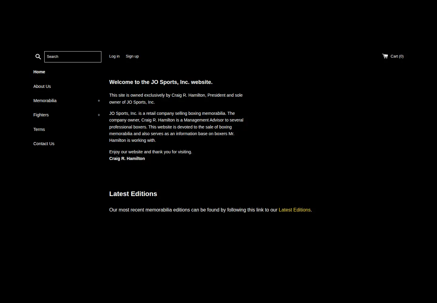 Screenshot of josportsinc.com
