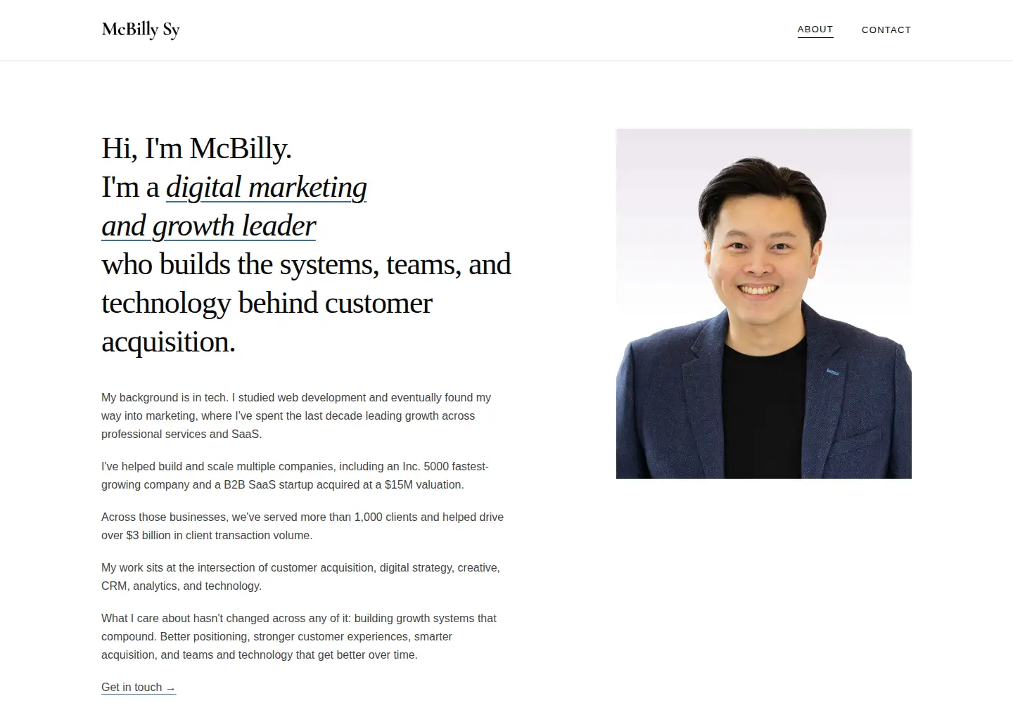 Screenshot of mcbilly.com