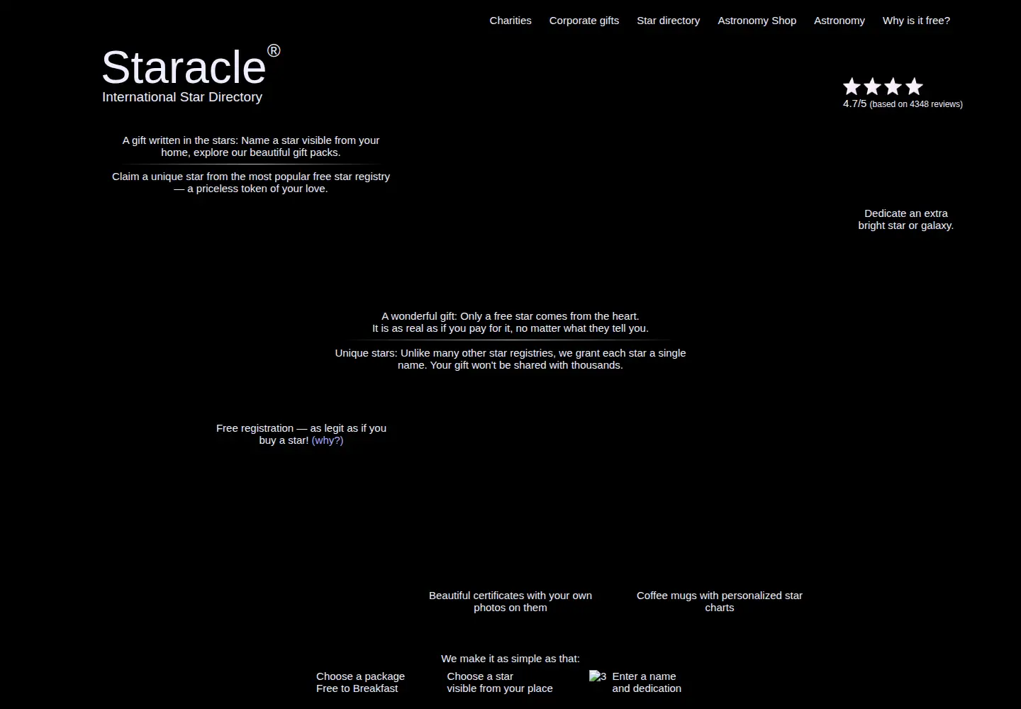 Screenshot of staracle.com