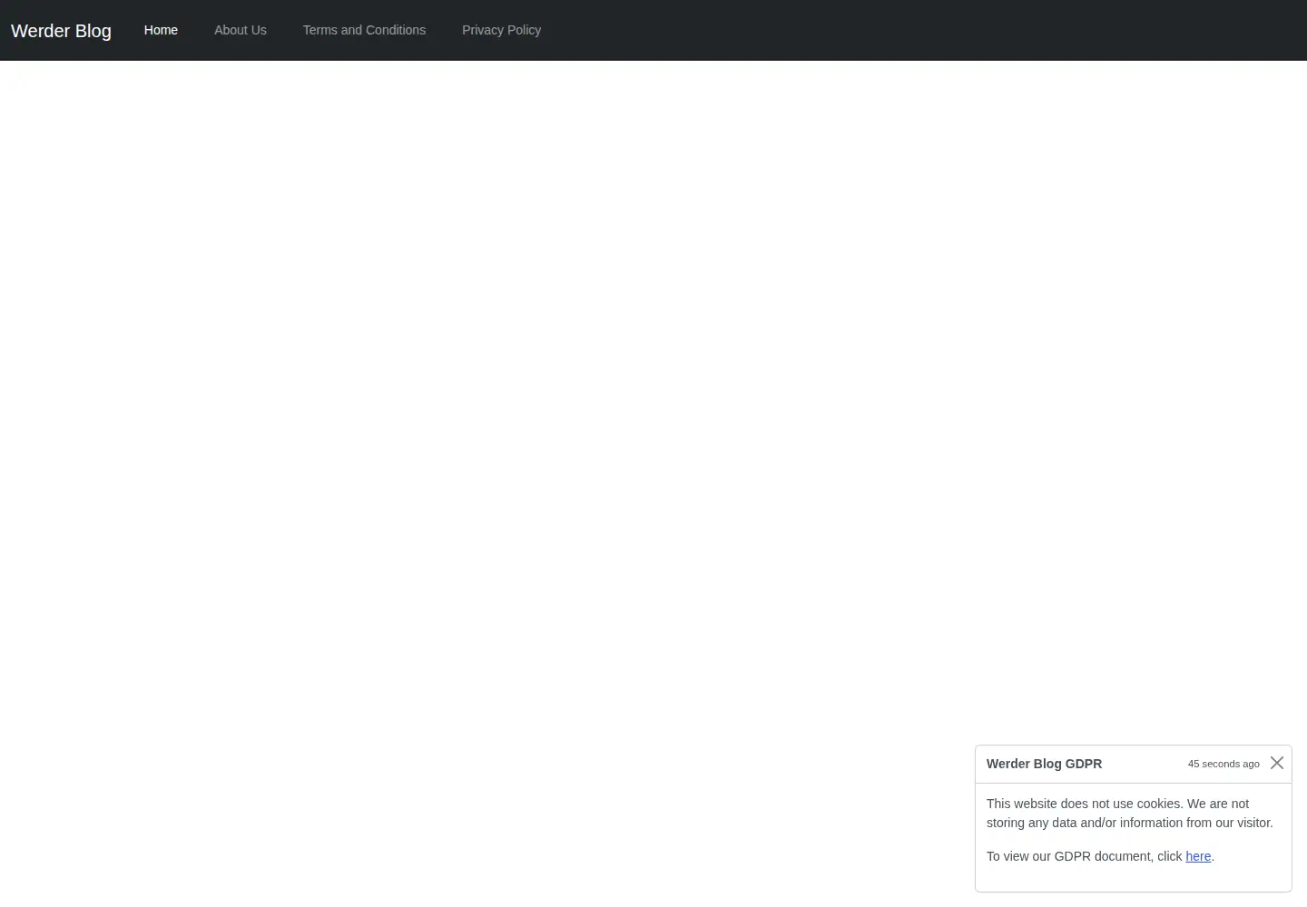 Captured homepage of werderblog.net in the current scan