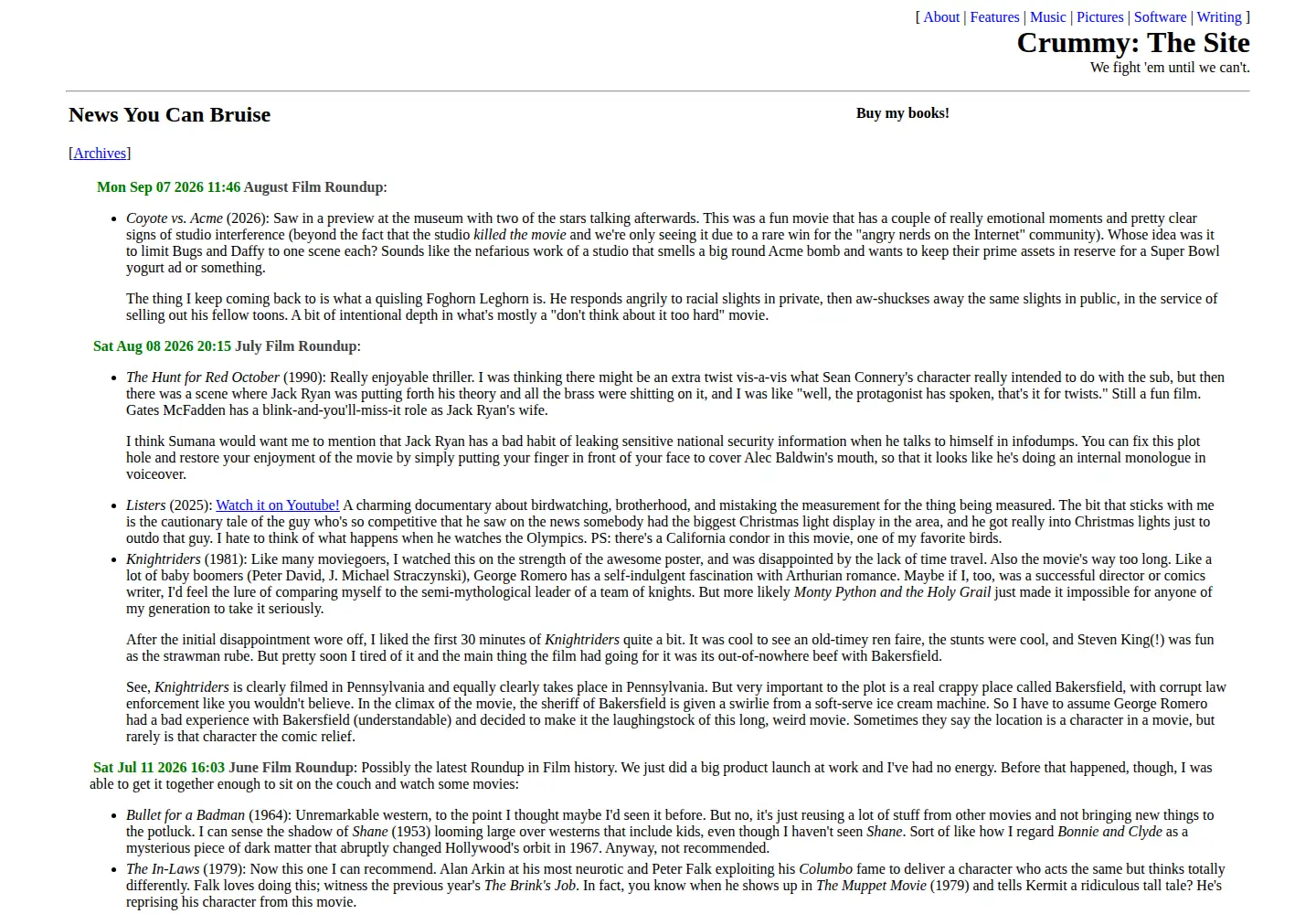 Screenshot of crummy.com