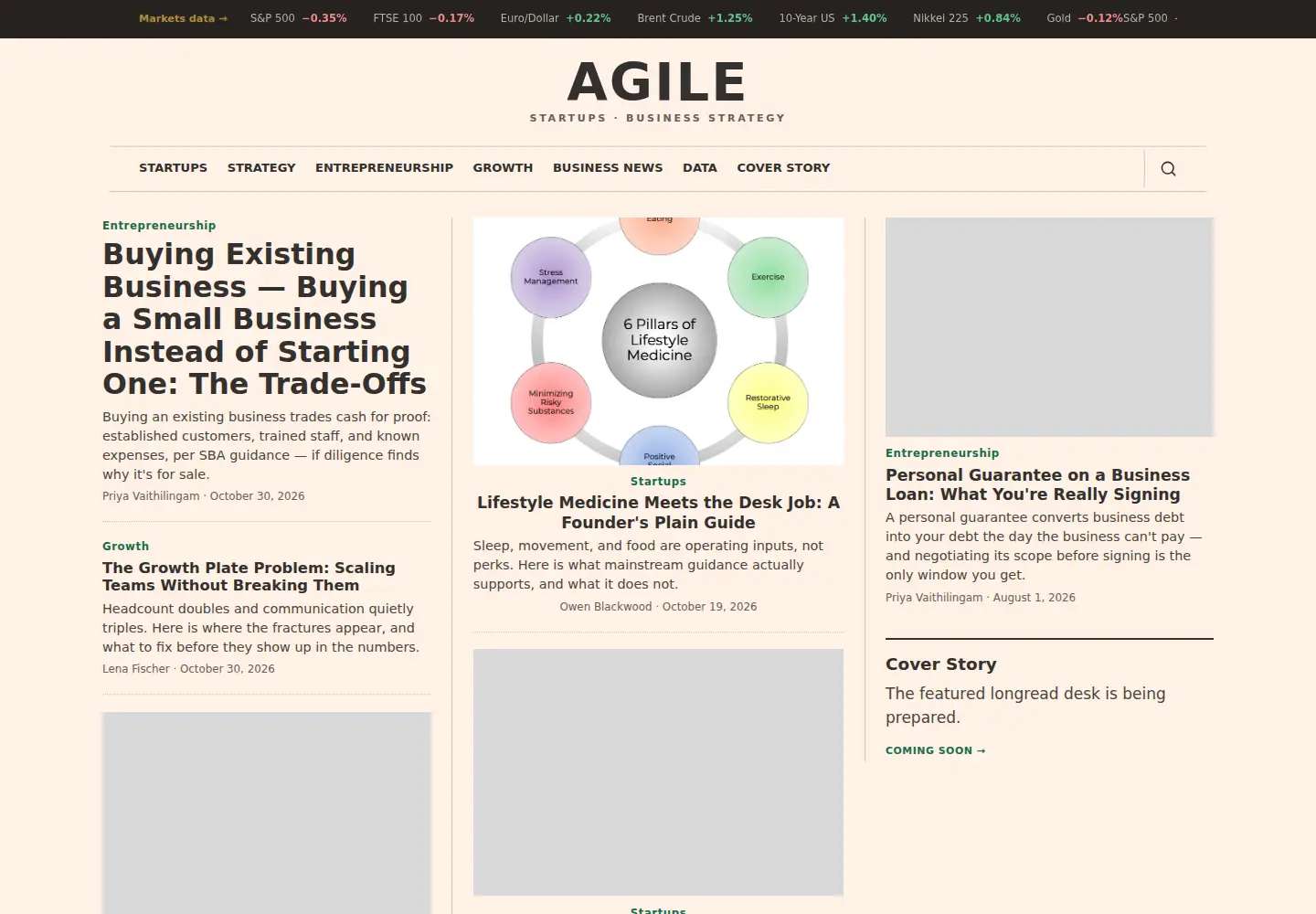 Screenshot of agile-news.com