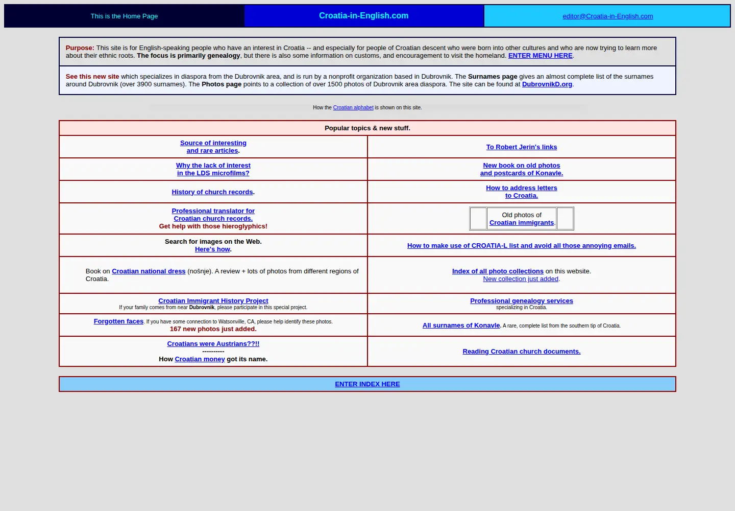 Screenshot of croatia-in-english.com