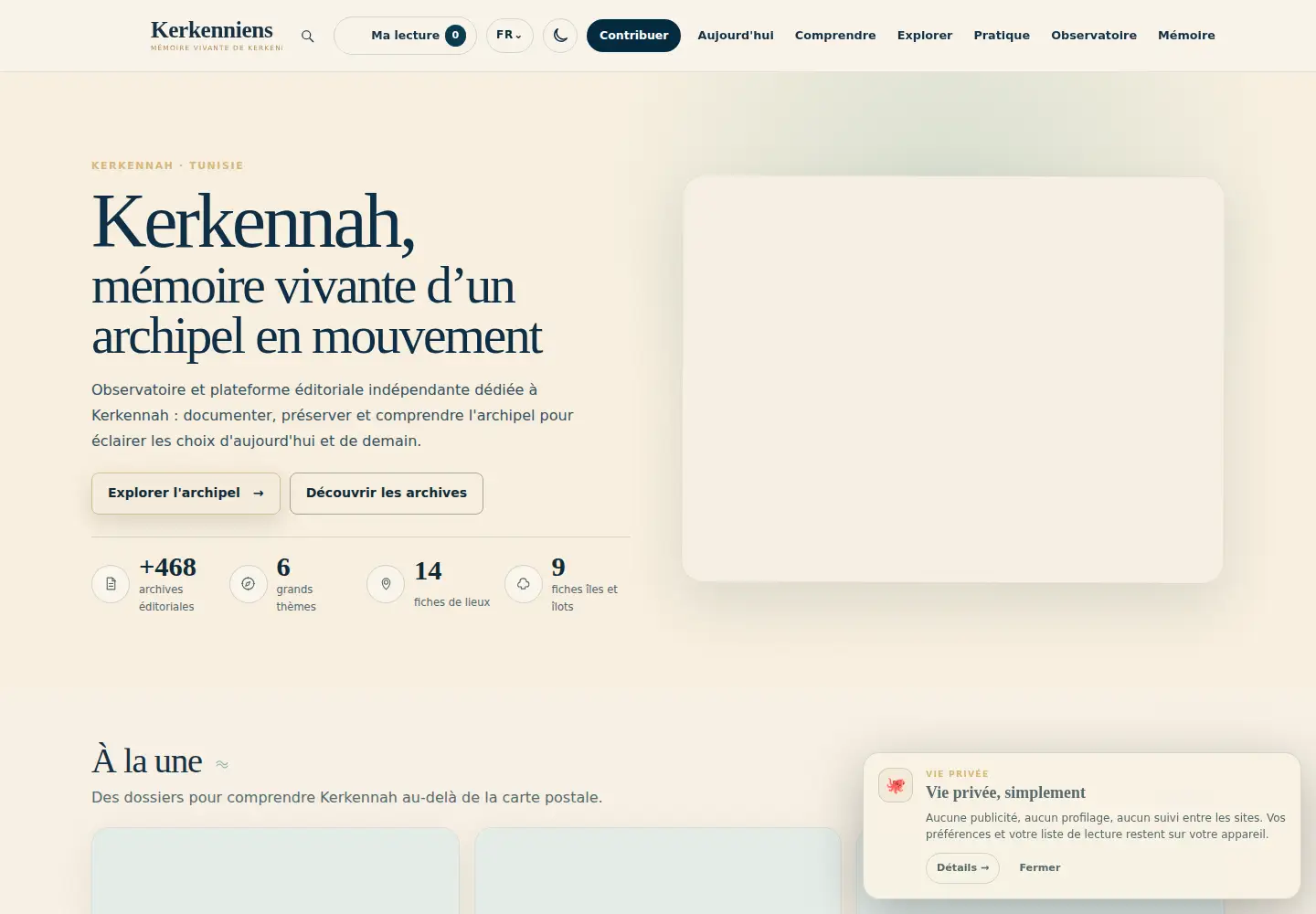 Captured homepage of kerkenniens.com in the current scan