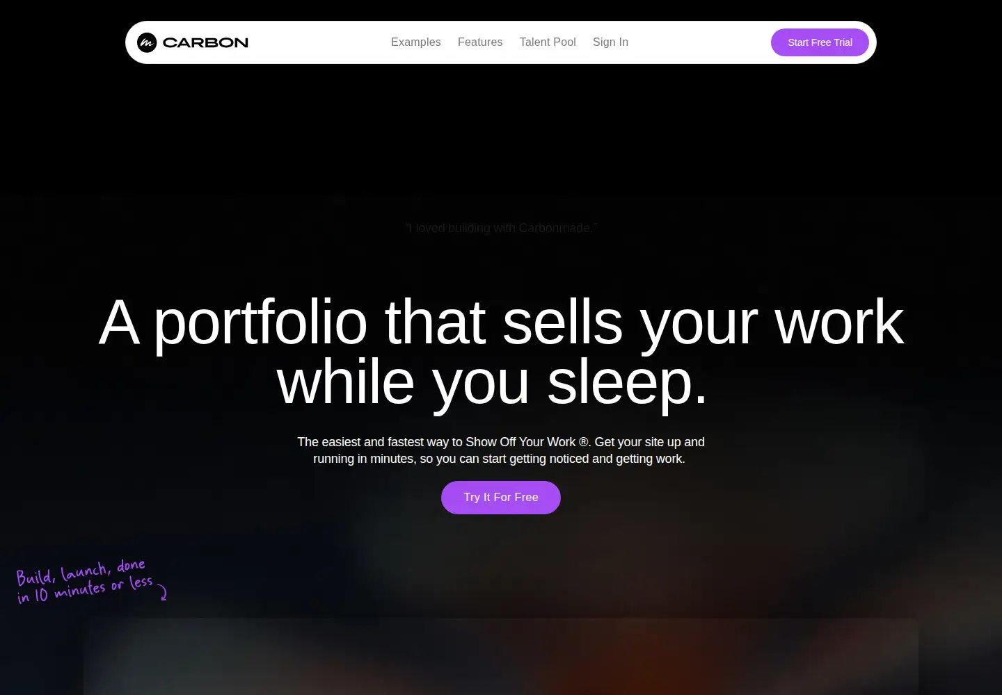 Screenshot of carbonmade.com
