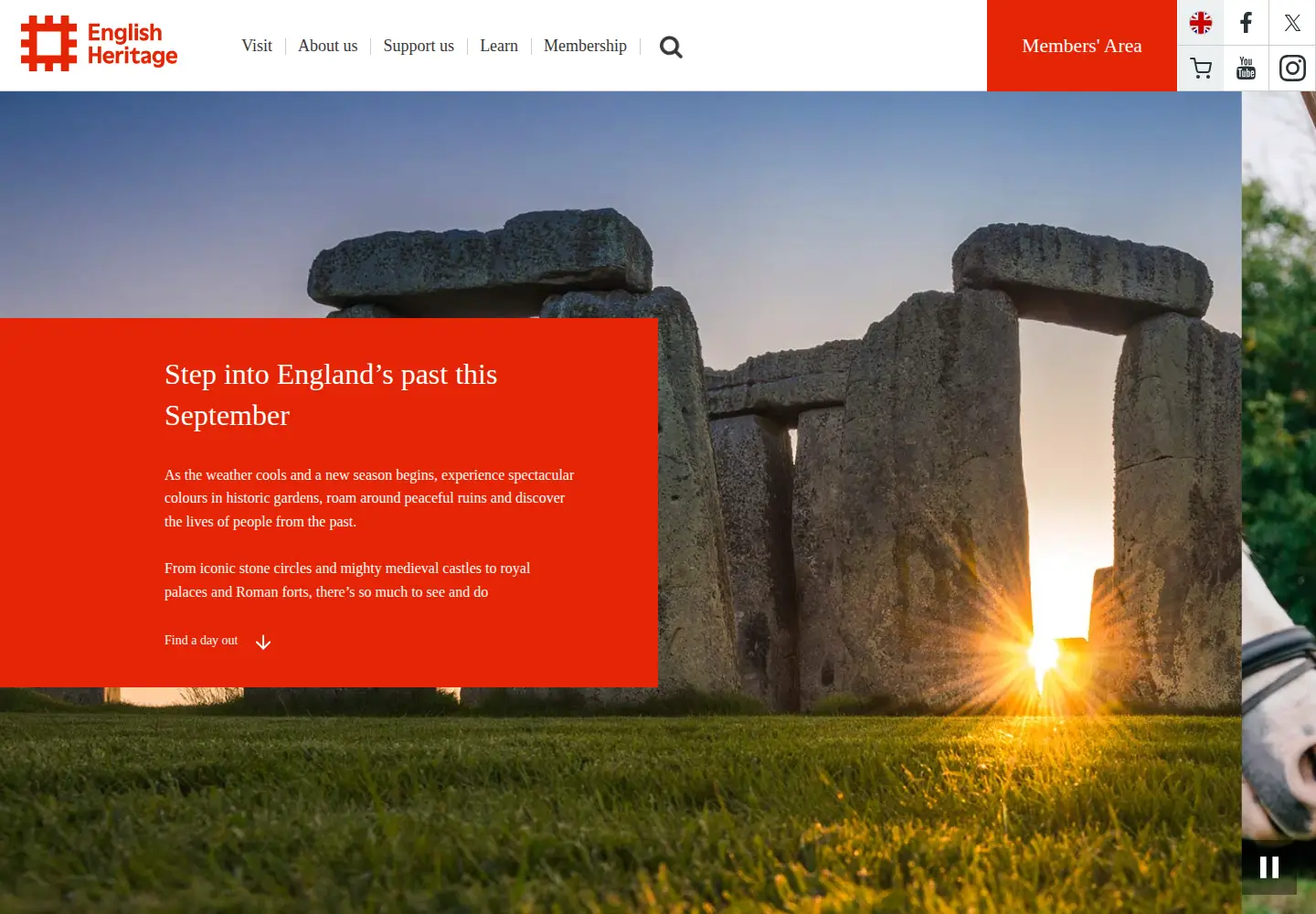 Screenshot of english-heritage.org.uk