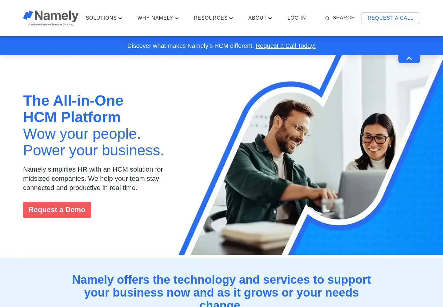 Screenshot of namely.com