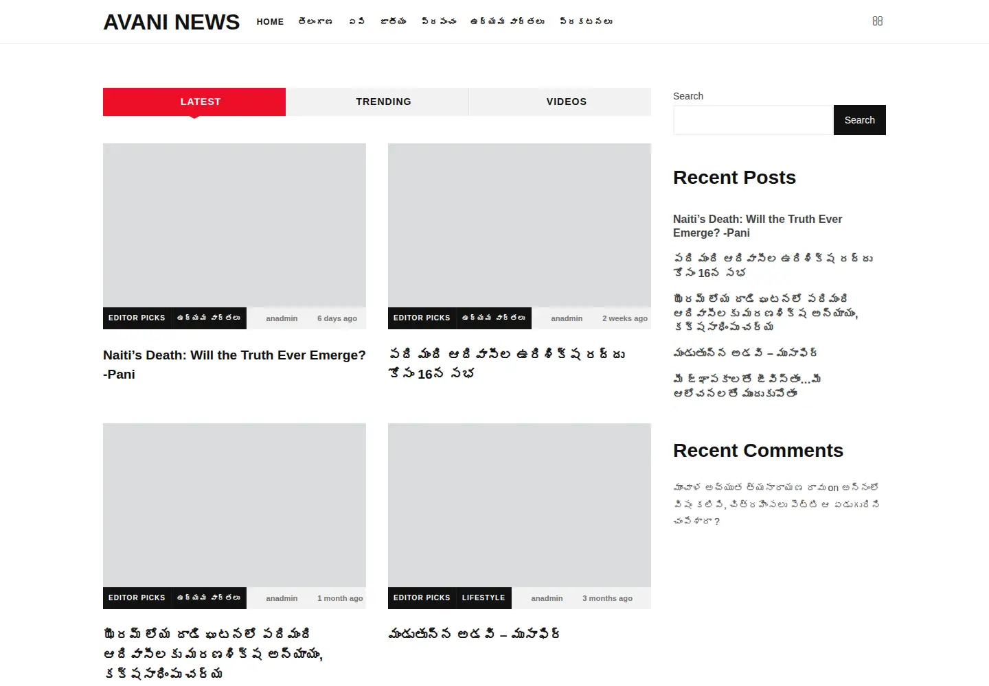 Screenshot of avaninews.com