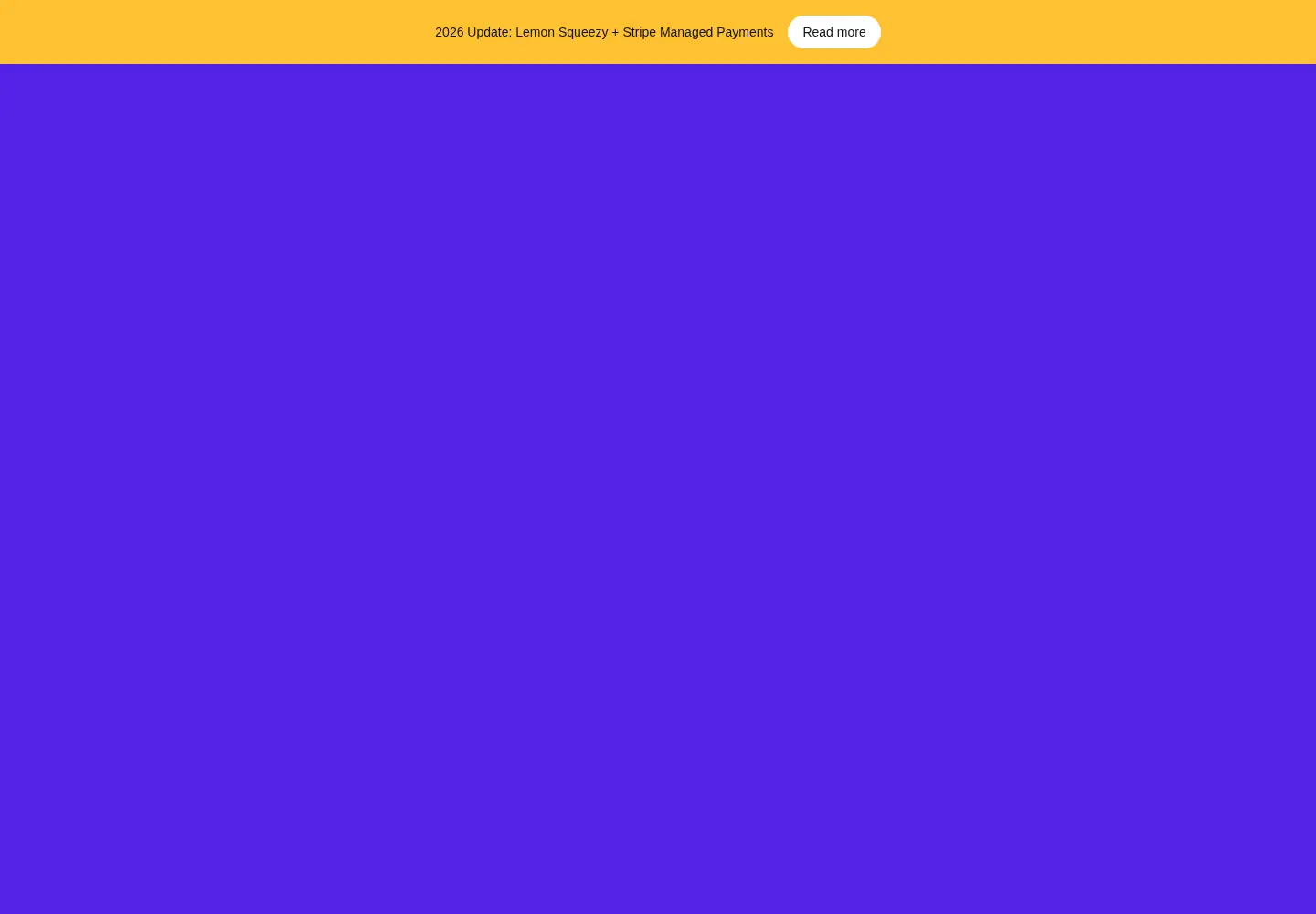 Screenshot of lemonsqueezy.com