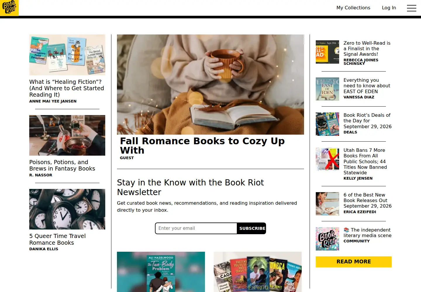 Screenshot of bookriot.com