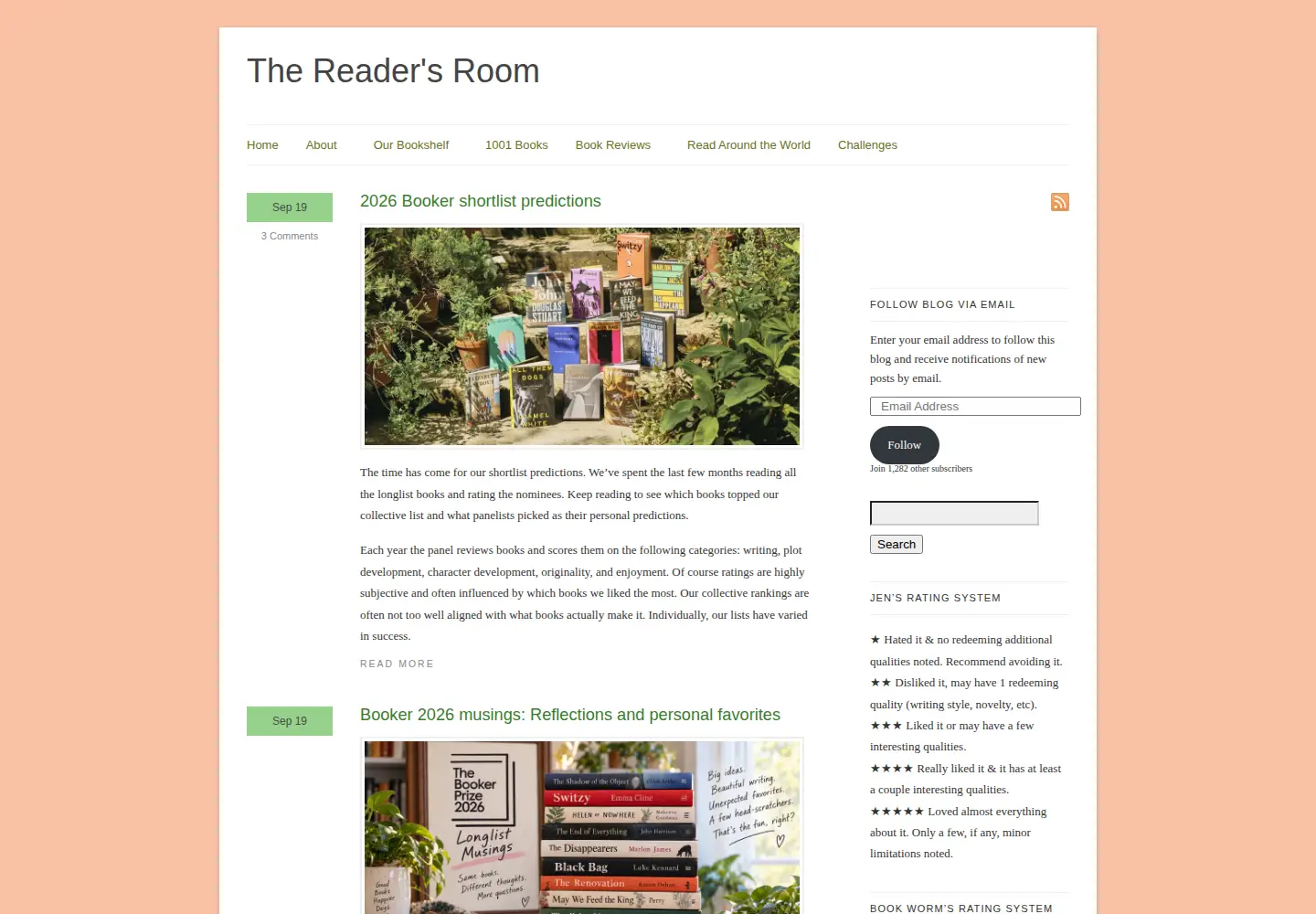 Screenshot of thereadersroom.org