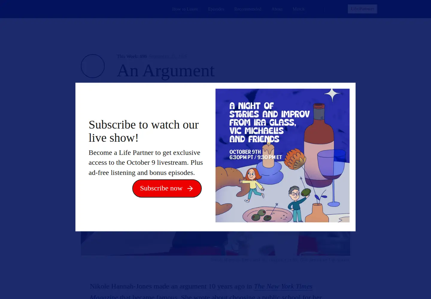 Screenshot of thisamericanlife.org