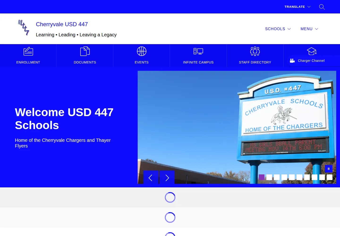 Screenshot of usd447schools.org