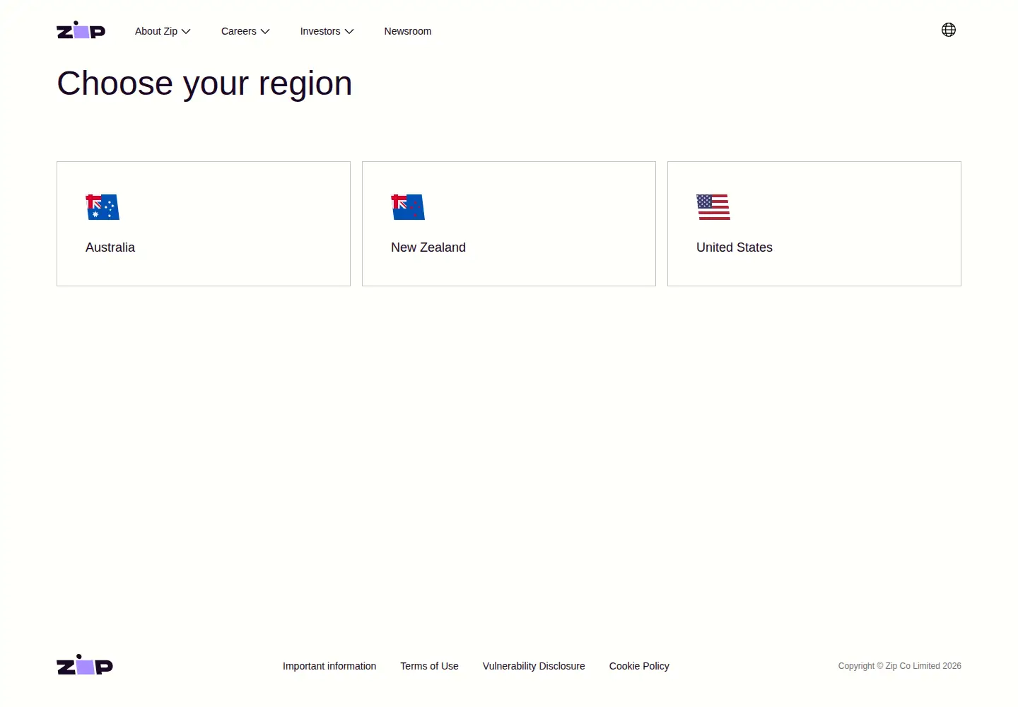 Screenshot of zip.co