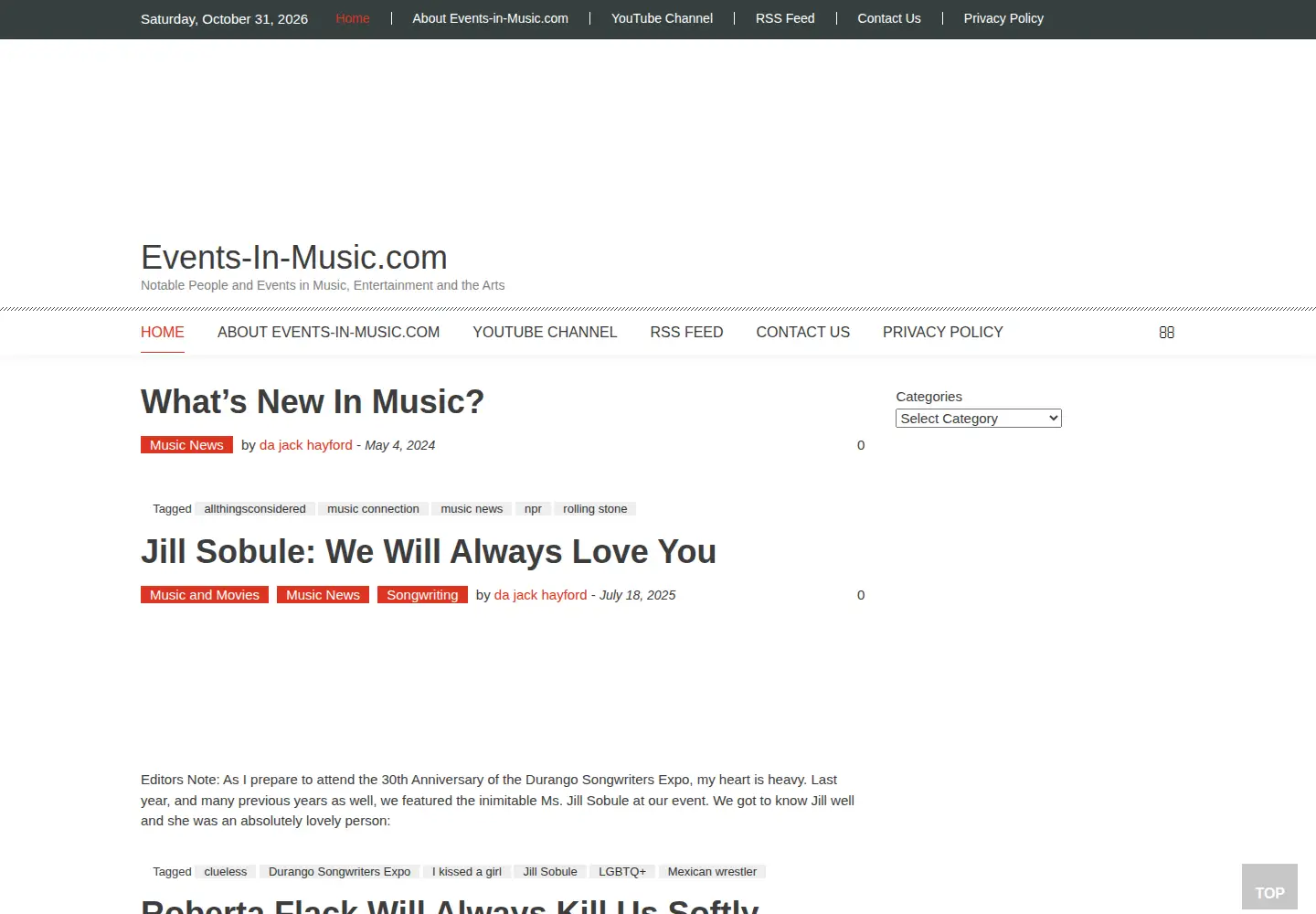 Screenshot of events-in-music.com