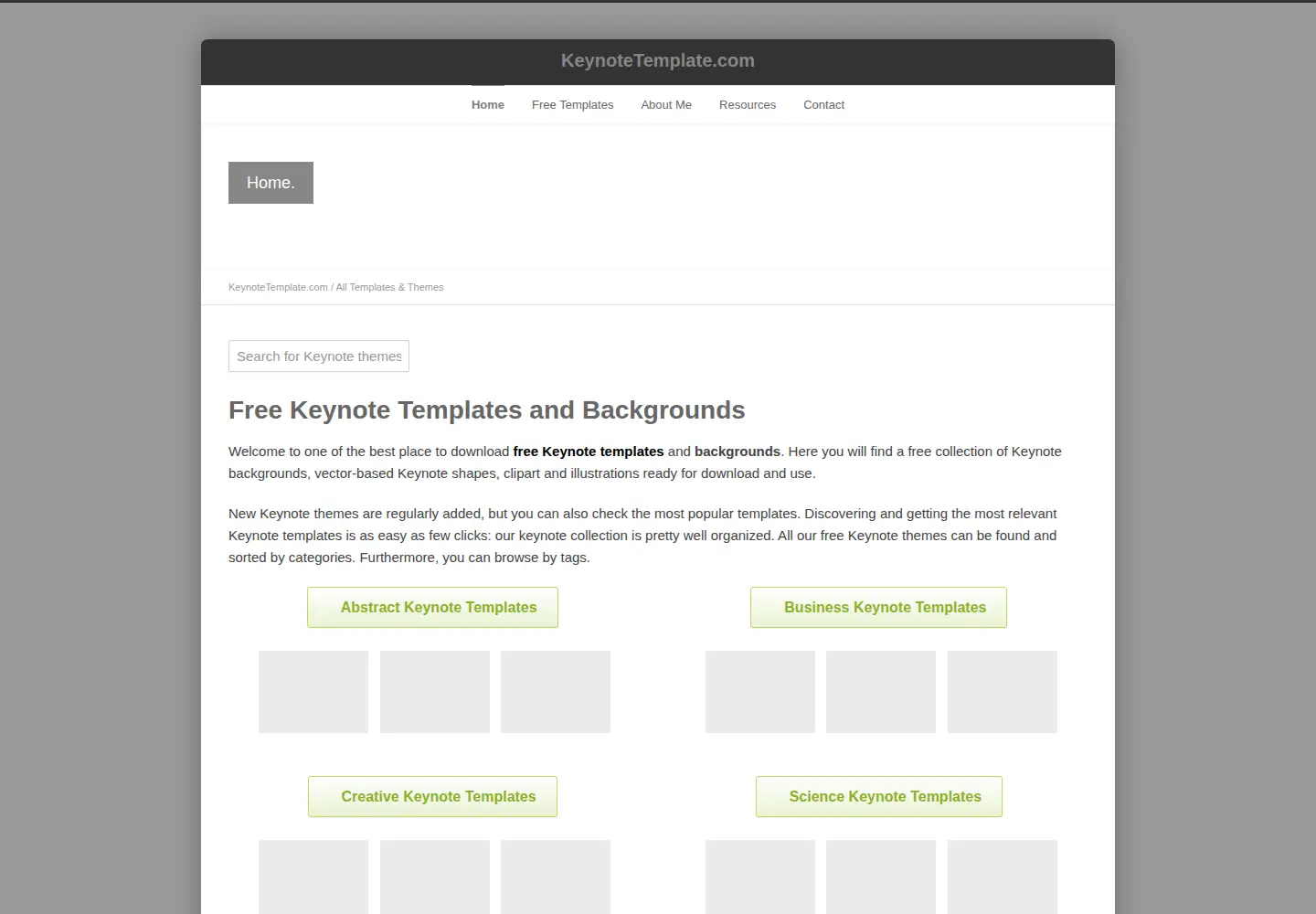 Screenshot of keynotetemplate.com