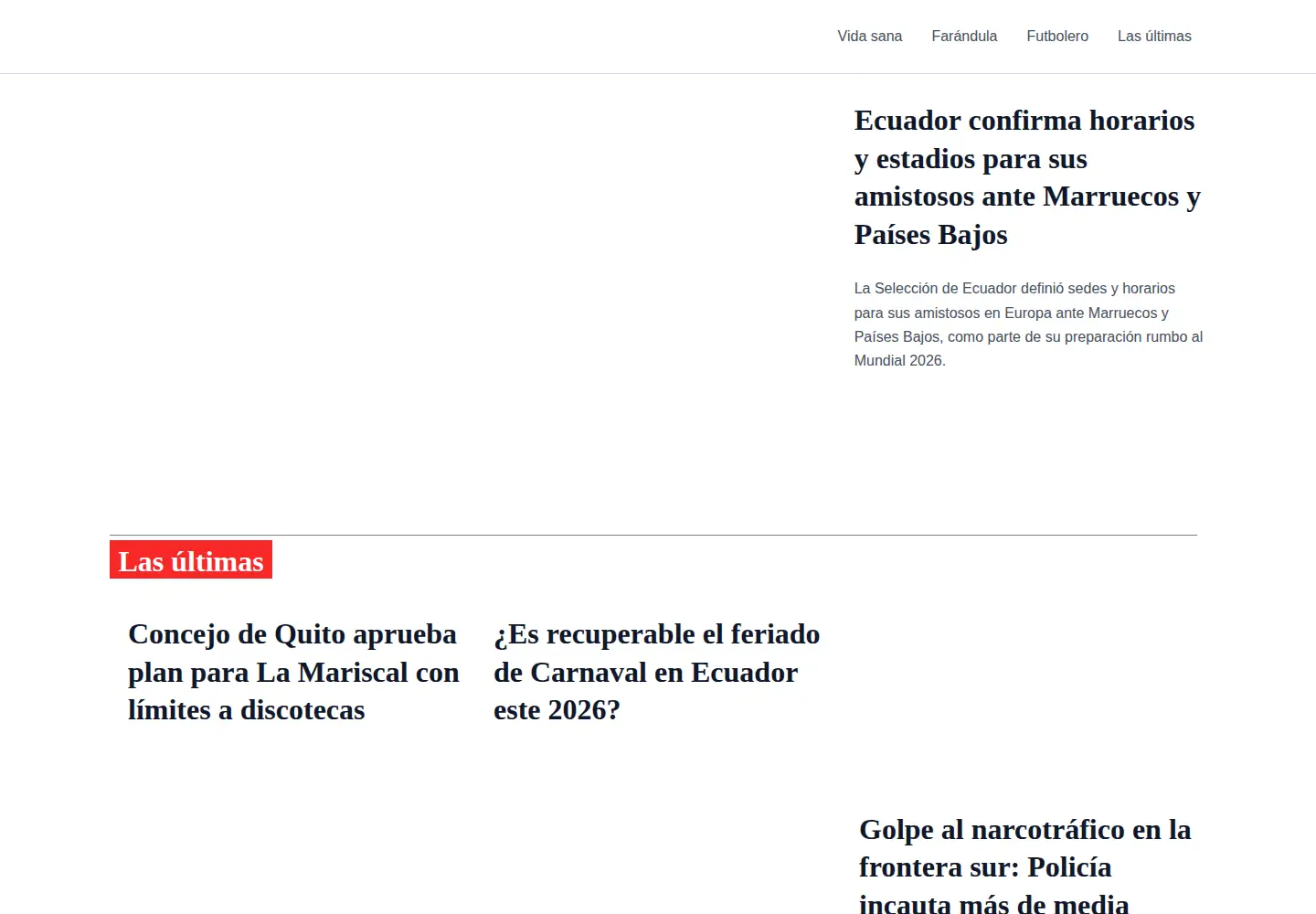Screenshot of ultimasnoticias.com