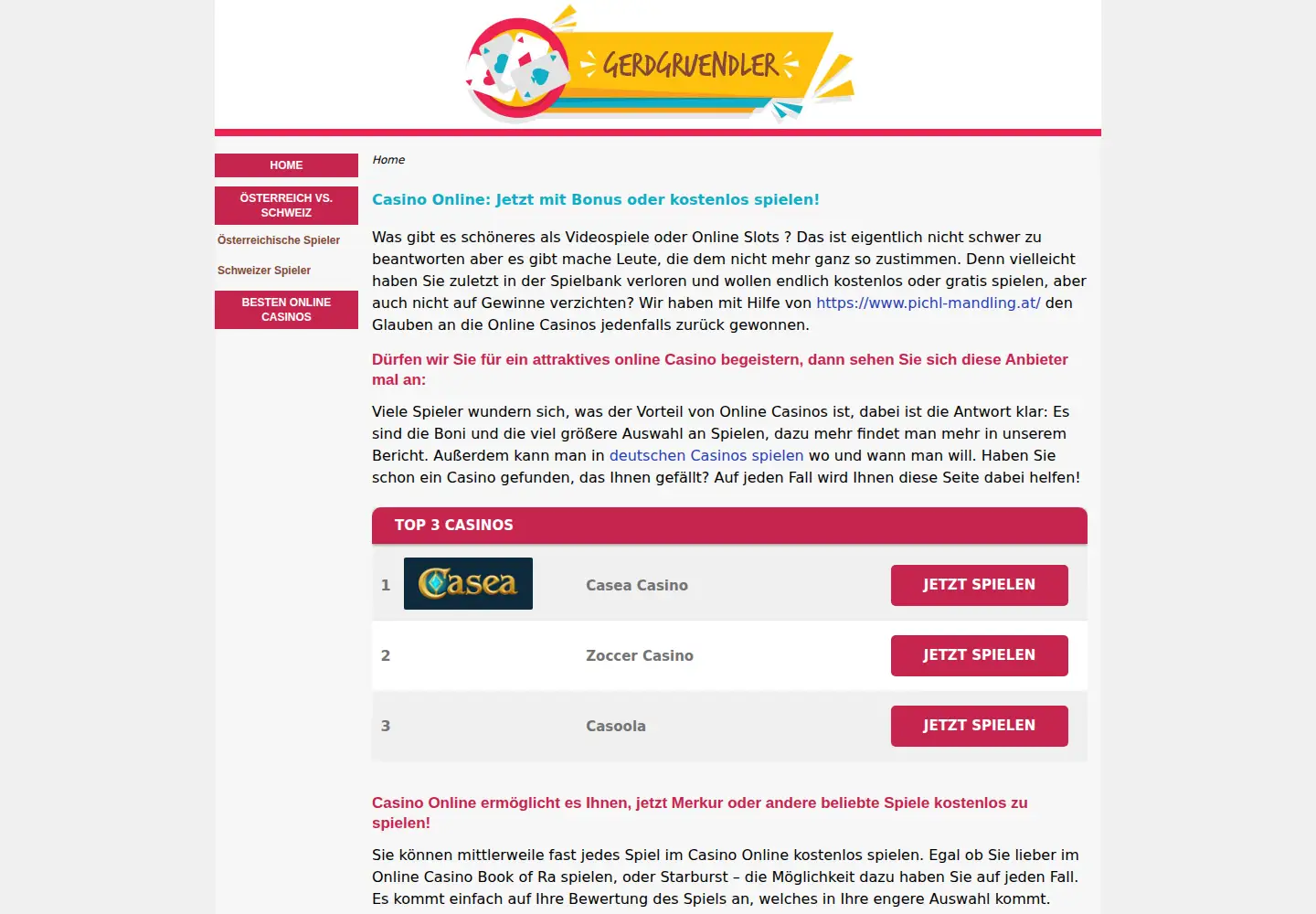 Screenshot of gerdgruendler.de