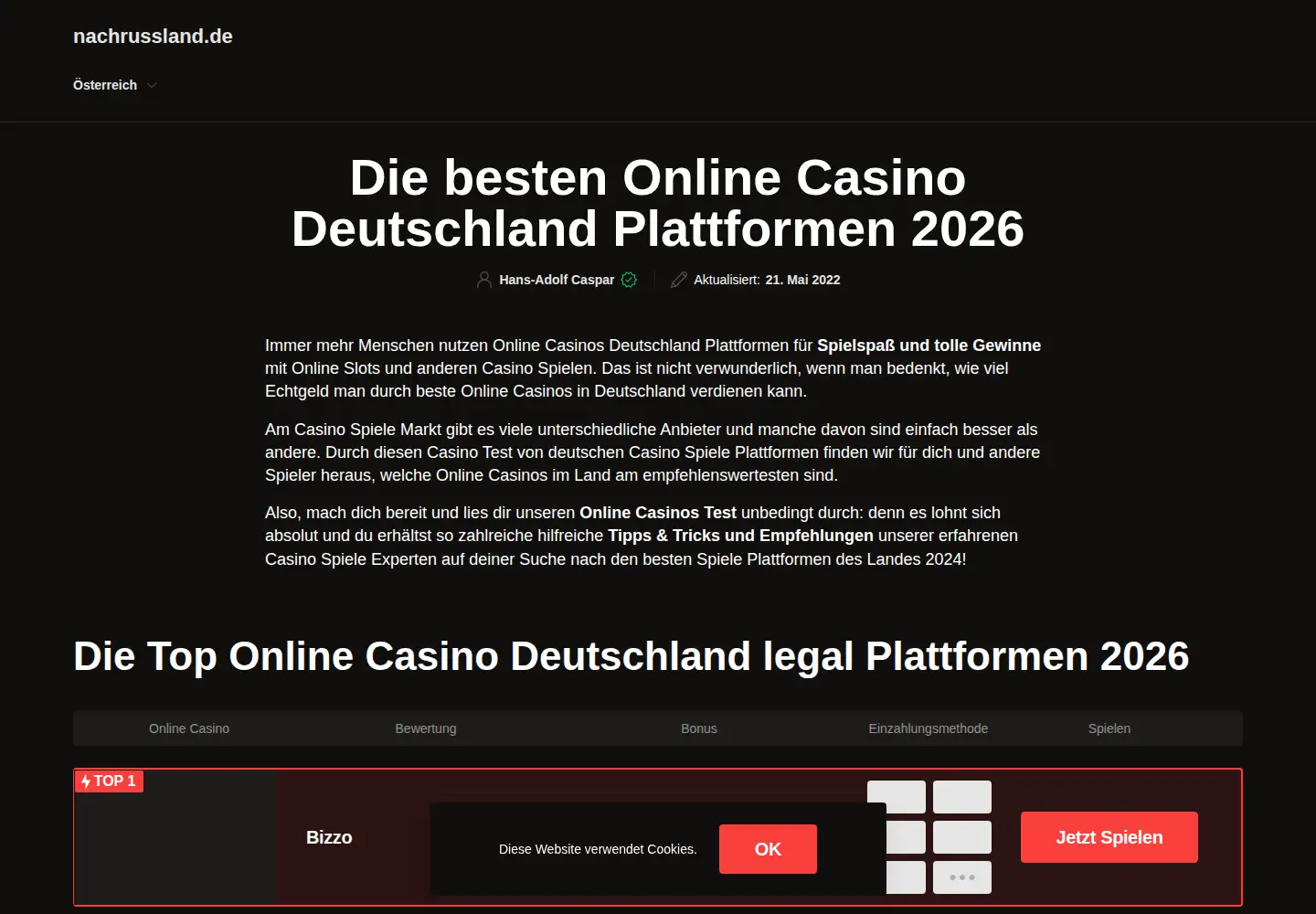 Screenshot of nachrussland.de