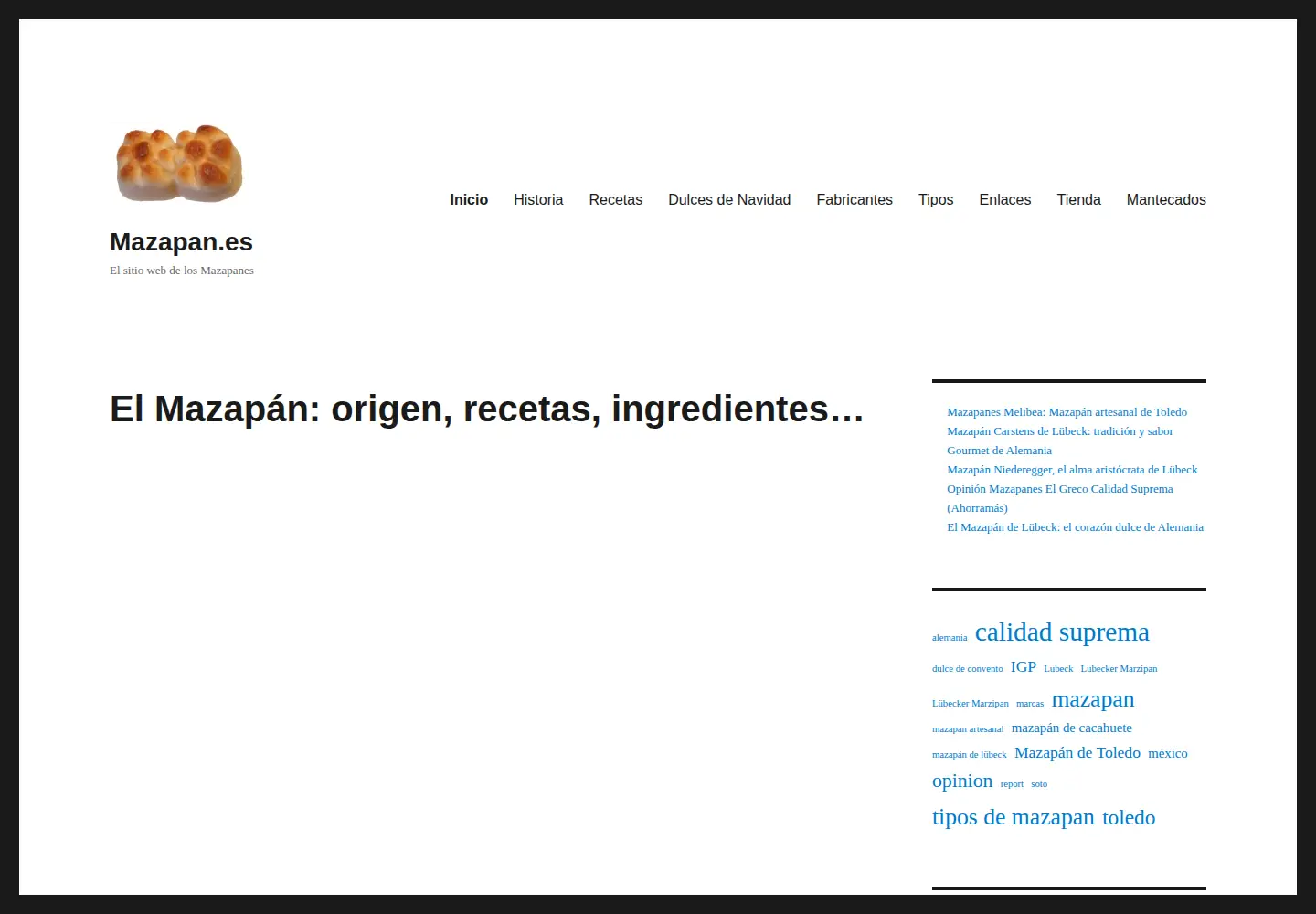 Screenshot of mazapan.es