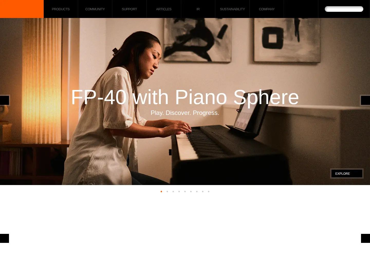 Screenshot of roland.com