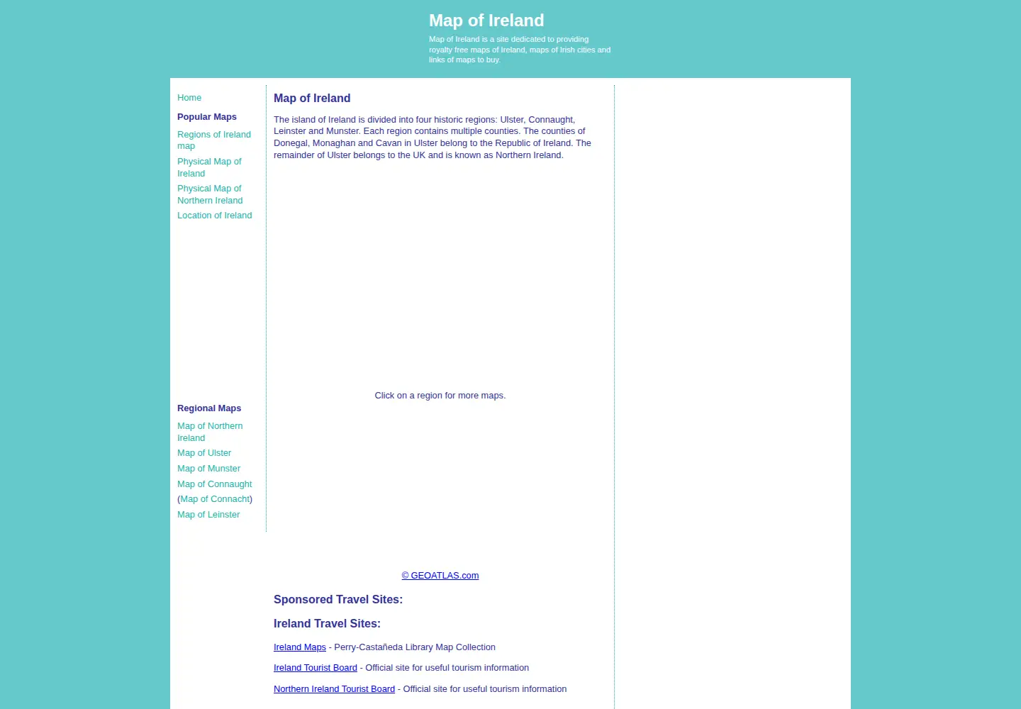 Captured homepage of ireland-map.co.uk in the current scan