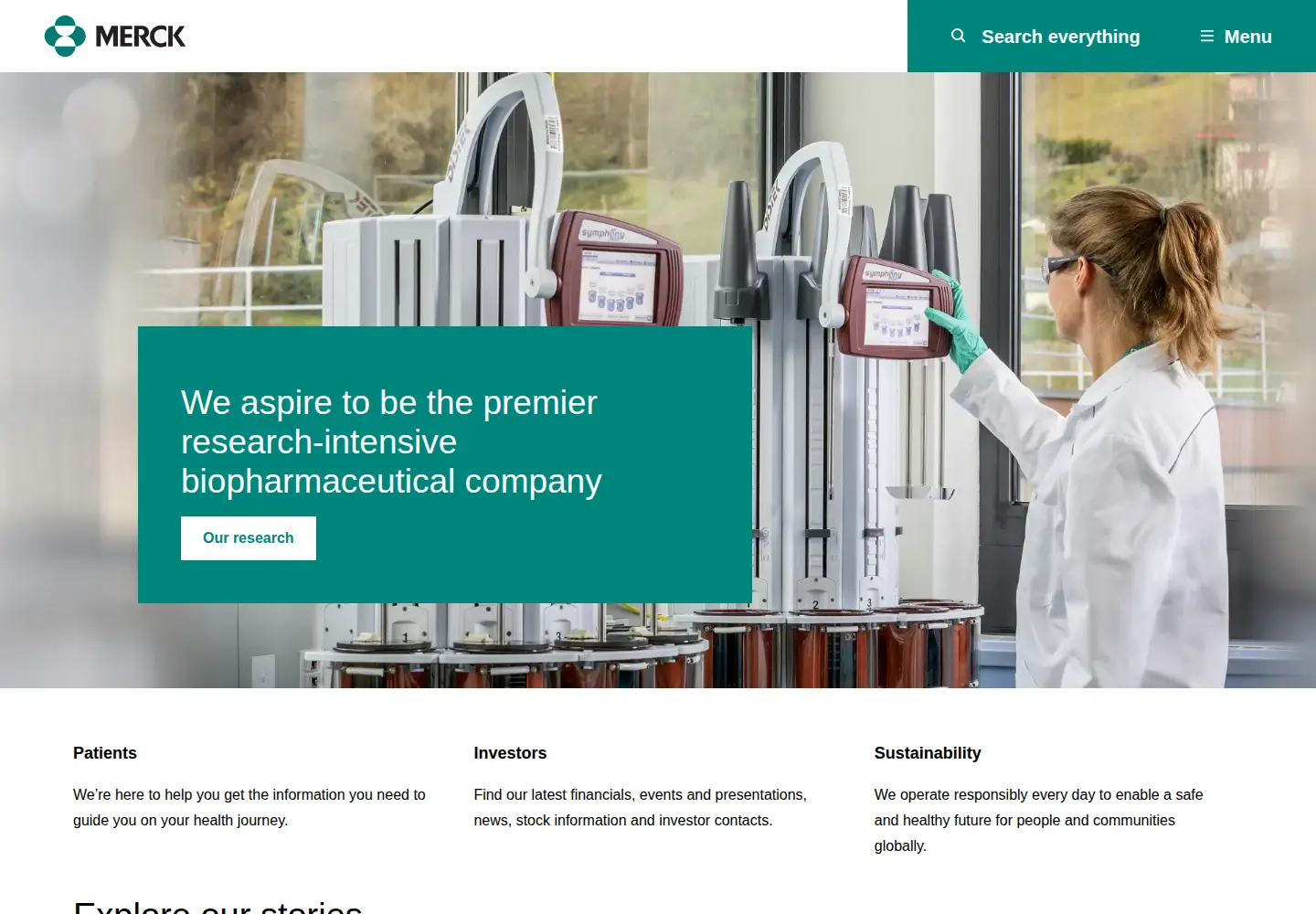 Screenshot of merck.com
