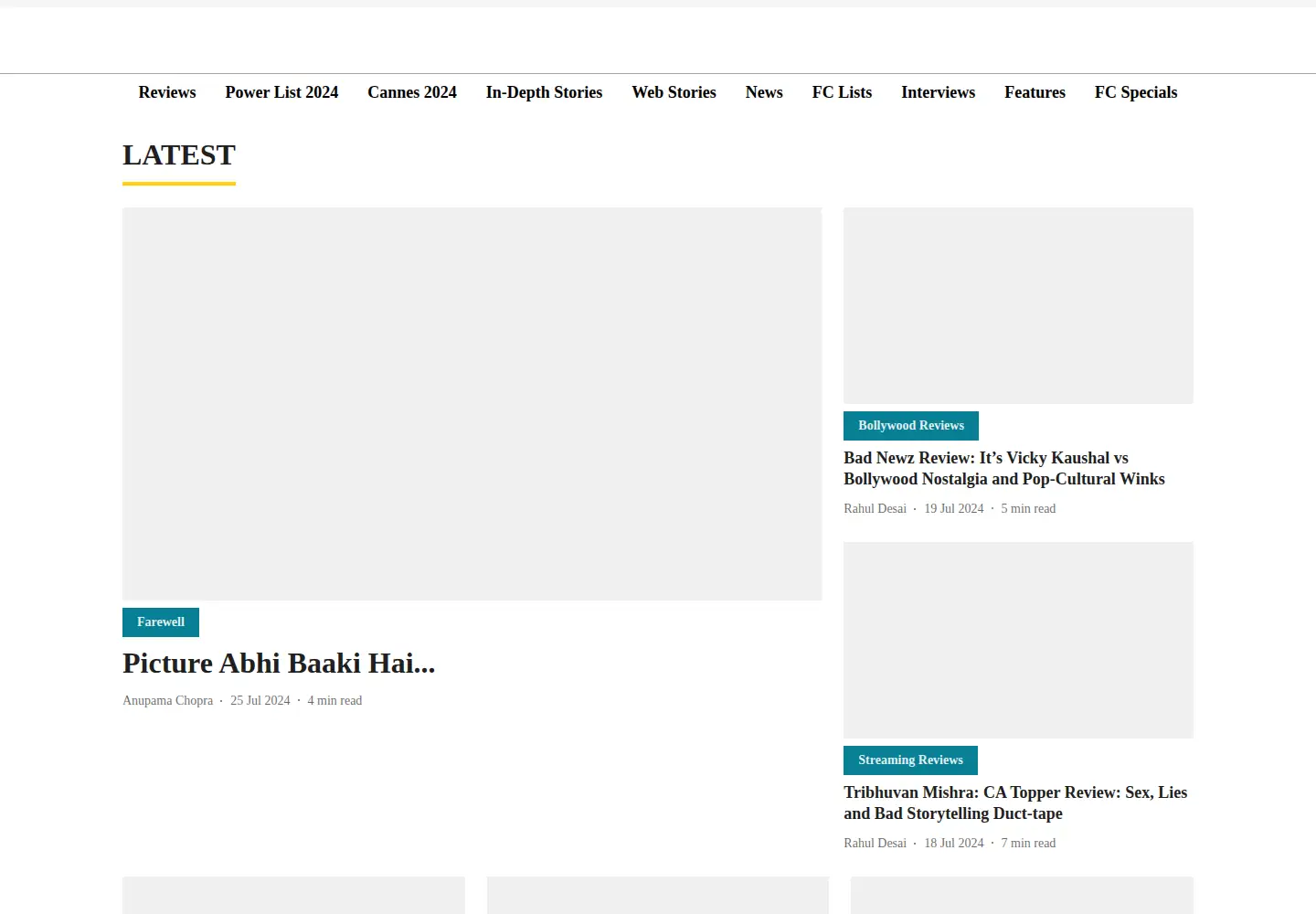Captured homepage of anupamachopra.com in the current scan