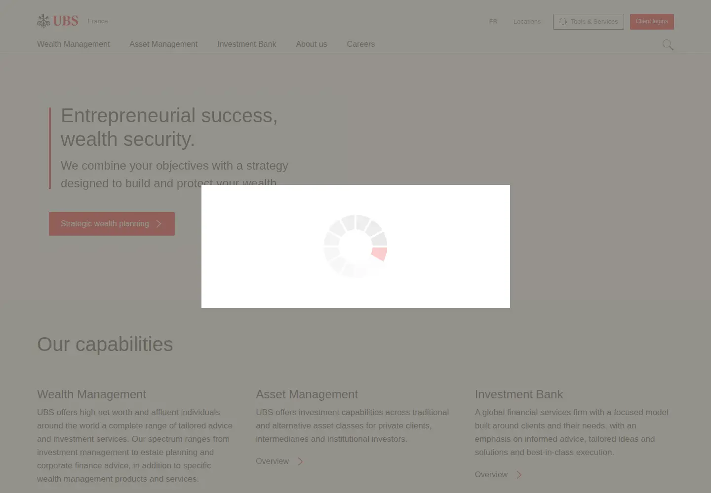 Screenshot of credit-suisse.com