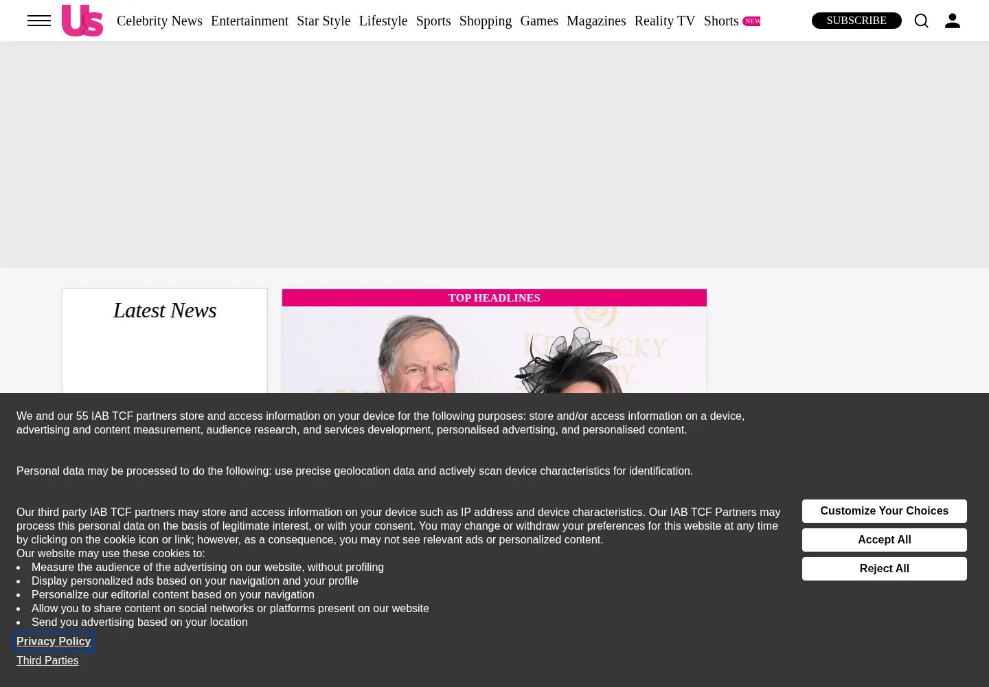 Screenshot of usmag.com