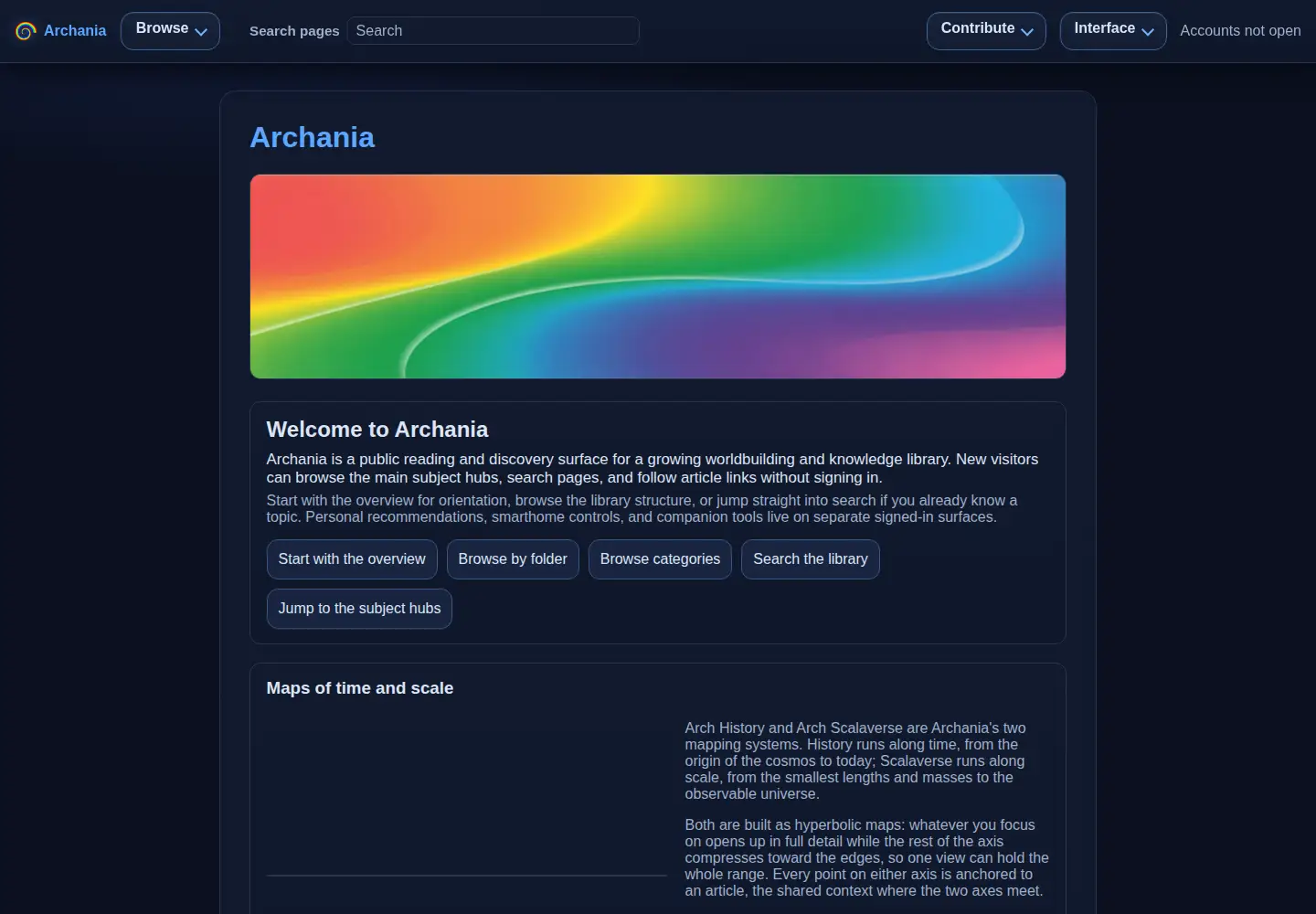 Screenshot of archania.org