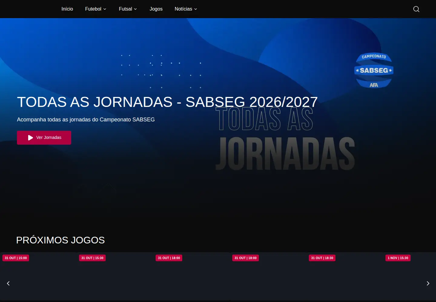 Captured homepage of afatv.pt in the current scan