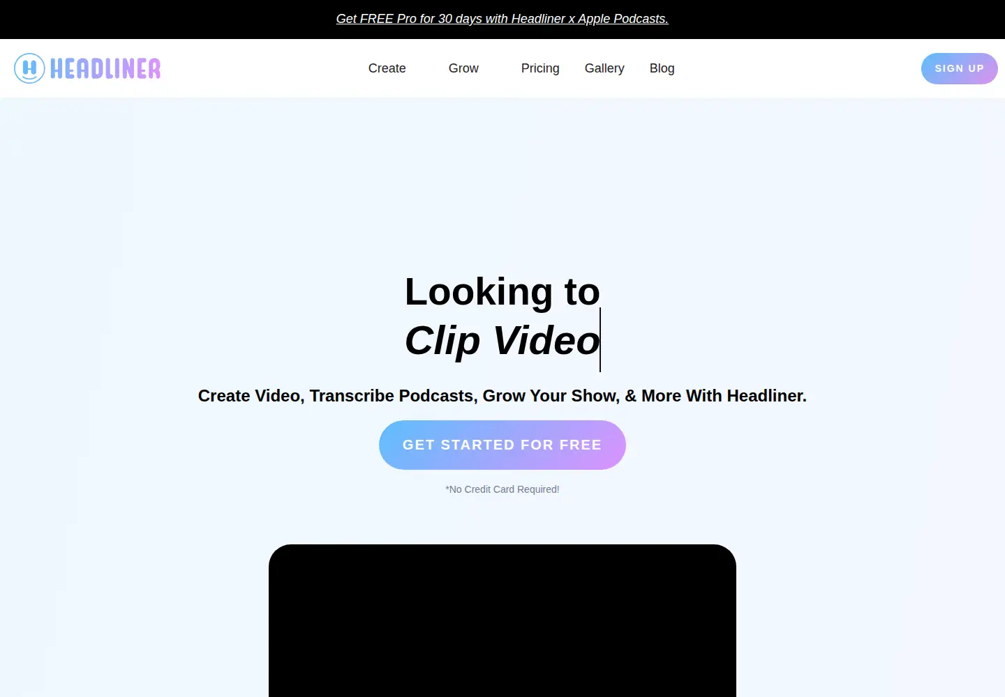 Screenshot of headliner.app