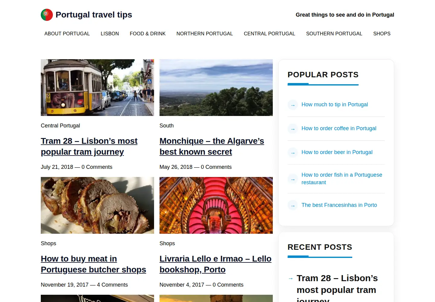 Screenshot of portugaltraveltips.co.uk