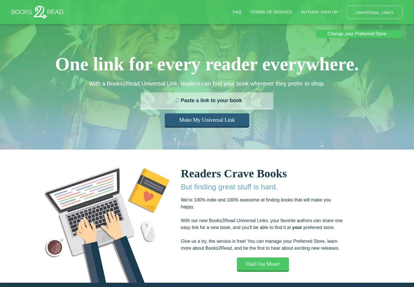 Screenshot of books2read.com