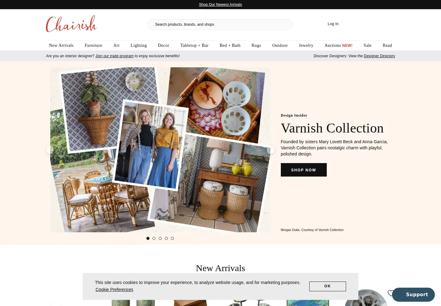 Screenshot of chairish.com