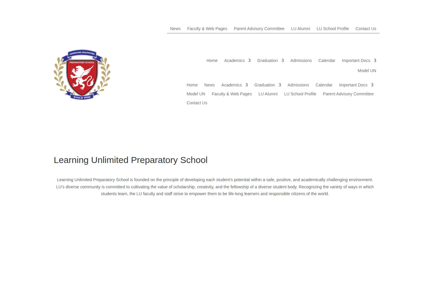 Screenshot of luprepschool.com