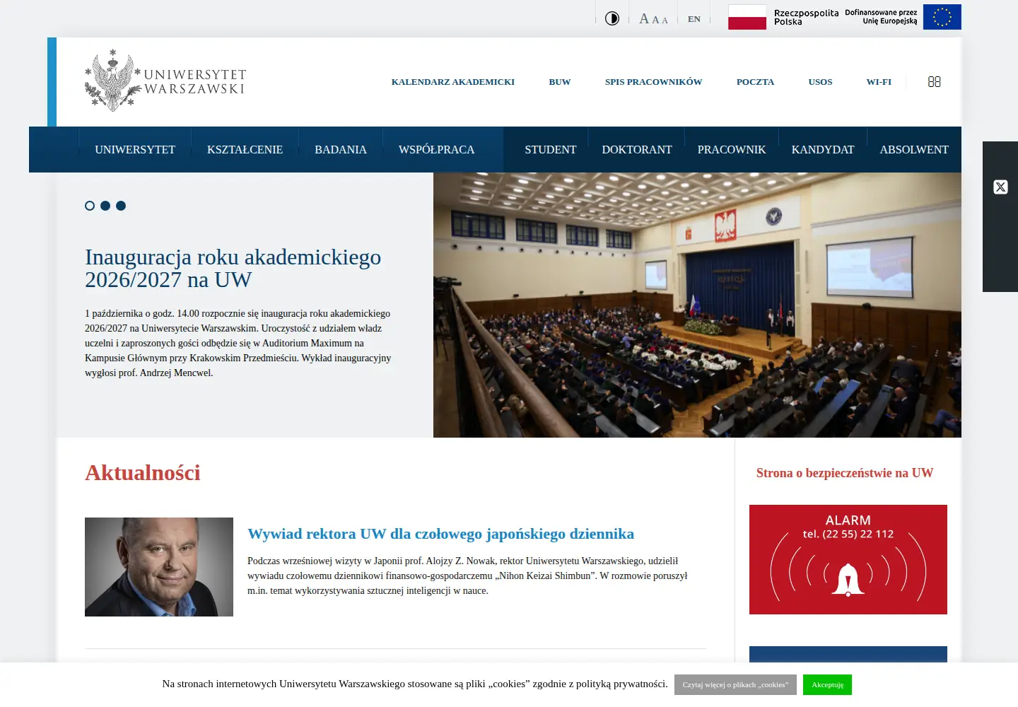 Screenshot of uw.edu.pl