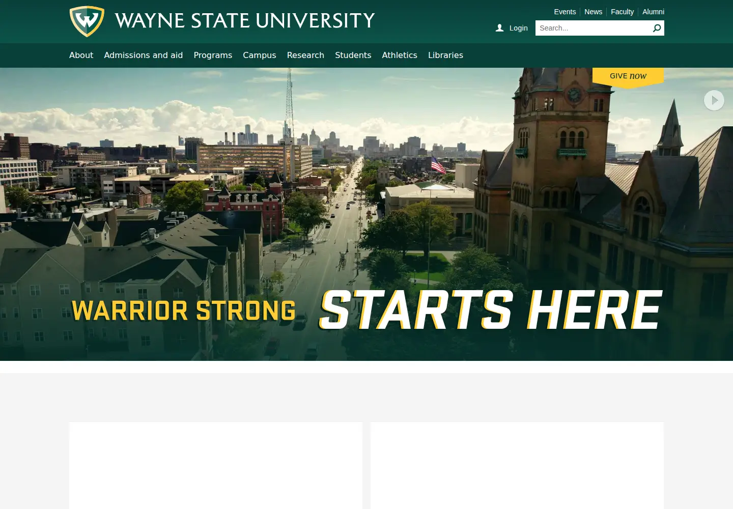 Screenshot of wayne.edu