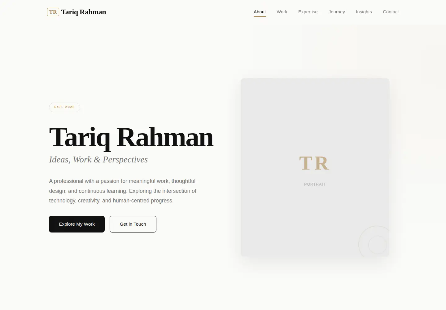 Screenshot of tariqrahman.net