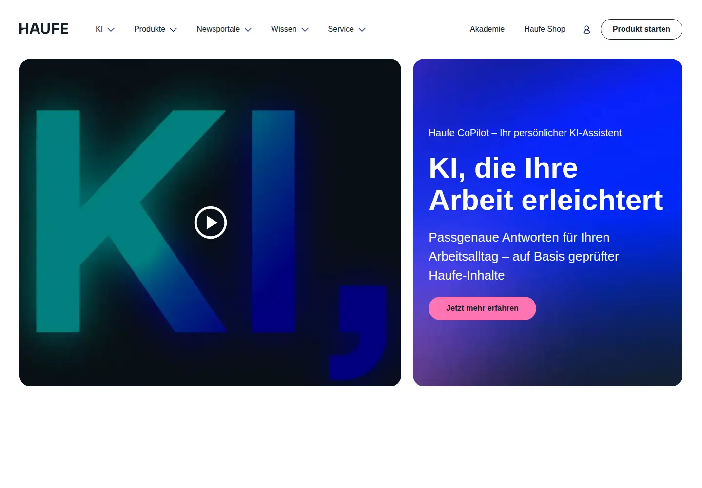 Screenshot of haufe.de